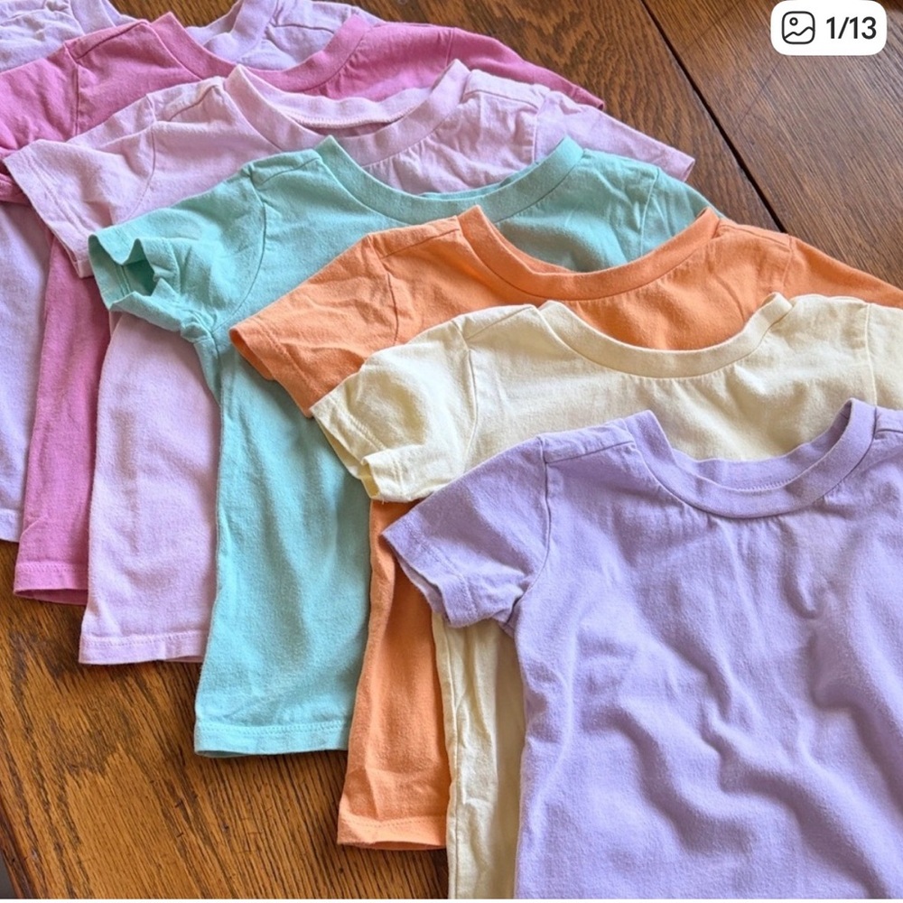 The Honest Company Kids Tees in Pastel Shades